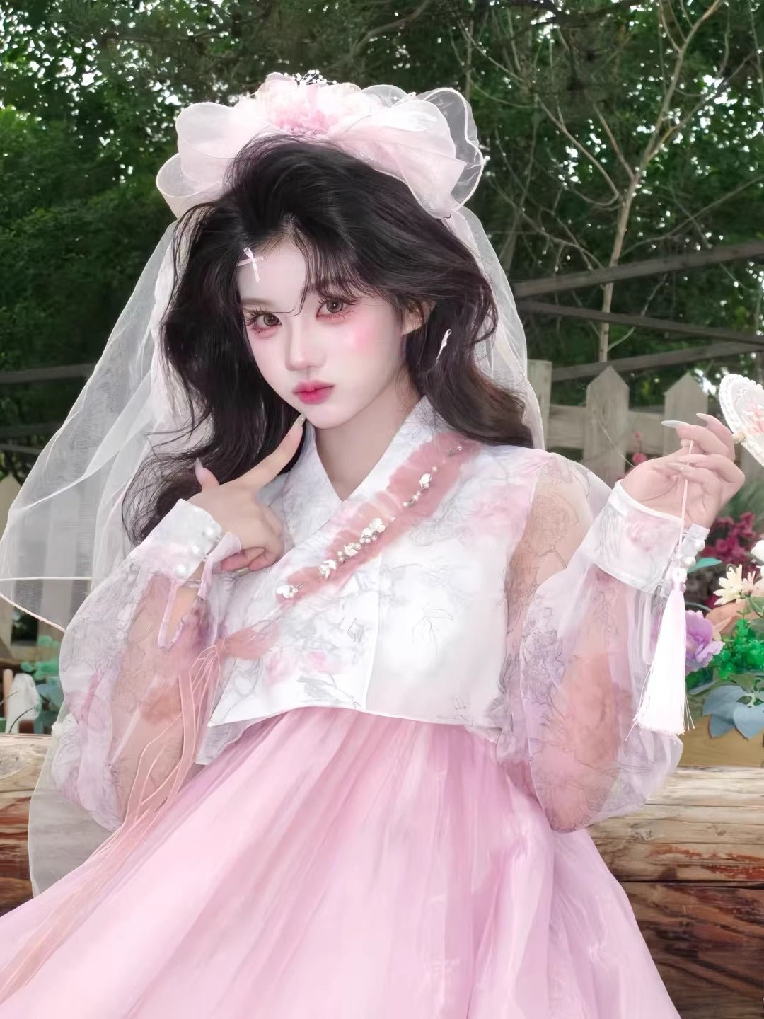 Pink Hanbok | Traditional Korean Court Dress for Event - Image 5