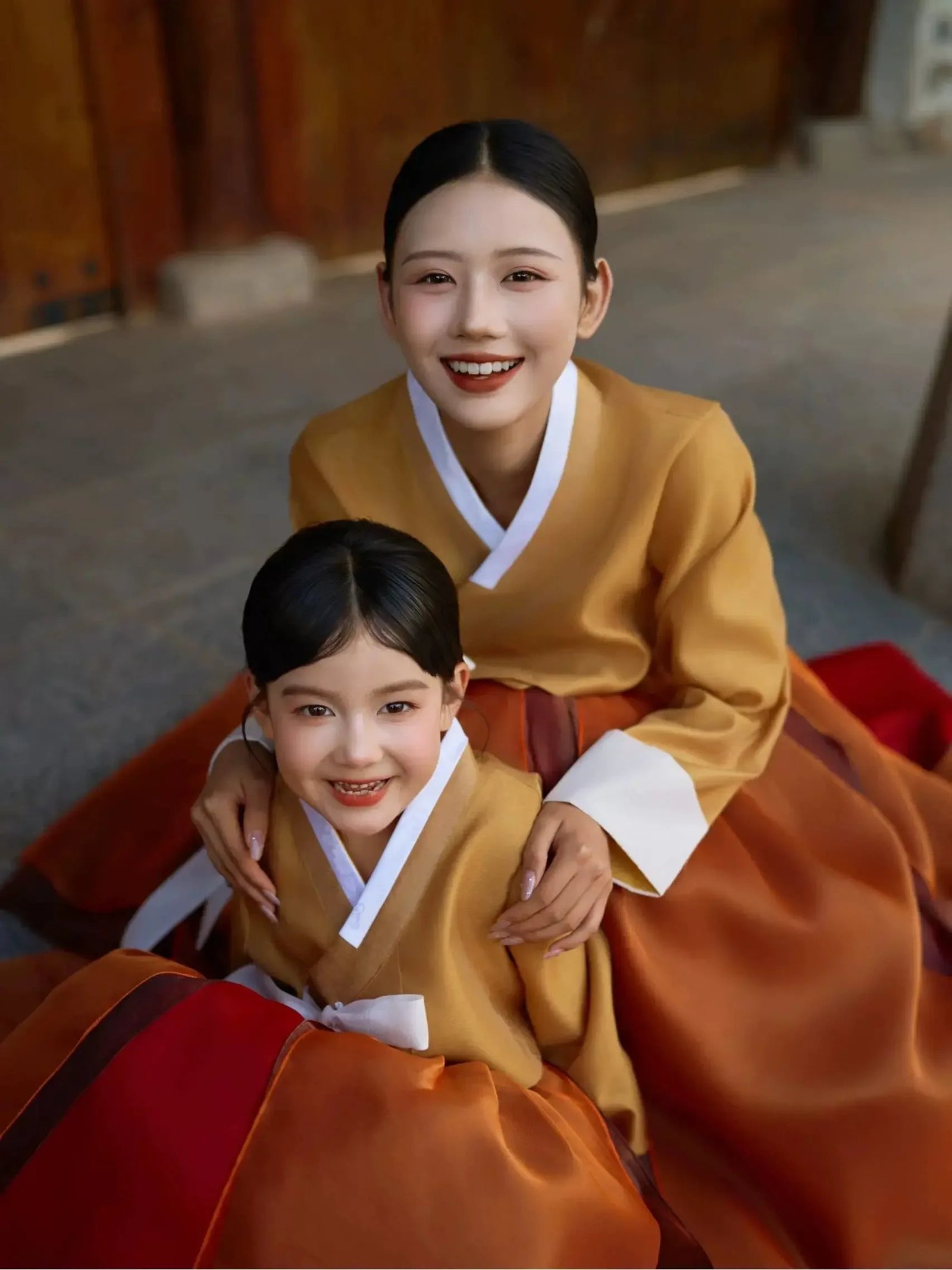 Family Matching Hanbok – Palace Style Brown Korean Ethnic Traditional Outfit - Image 4