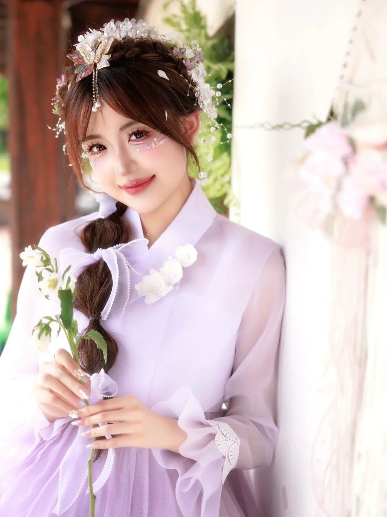 Purple Hanbok | Korean Princess Palace Dress | Traditional Gown - Image 2