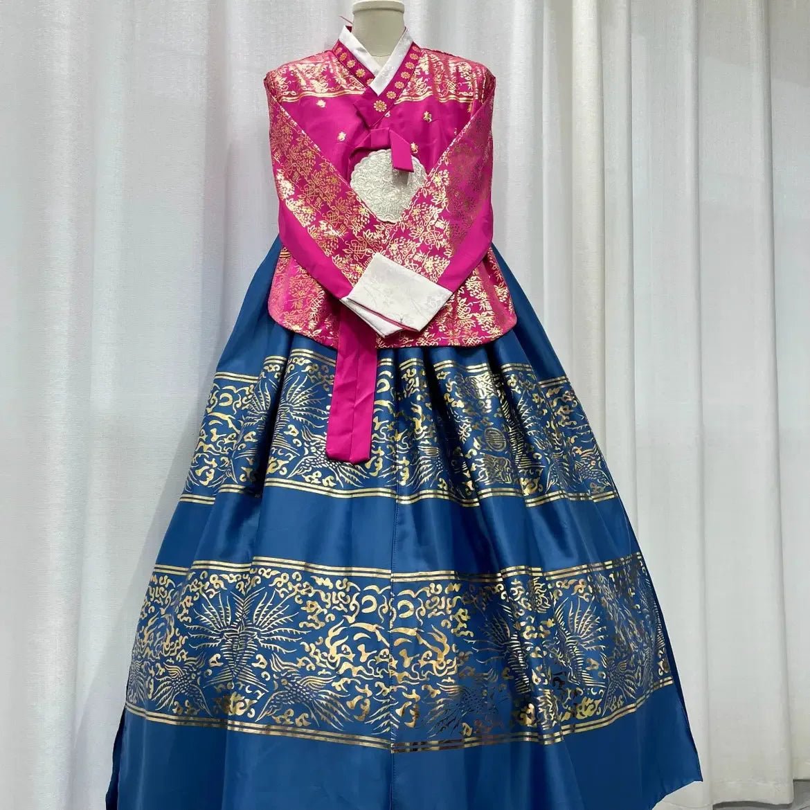 Korea Rose Red Yanji Princess Court Hanbok - Image 7