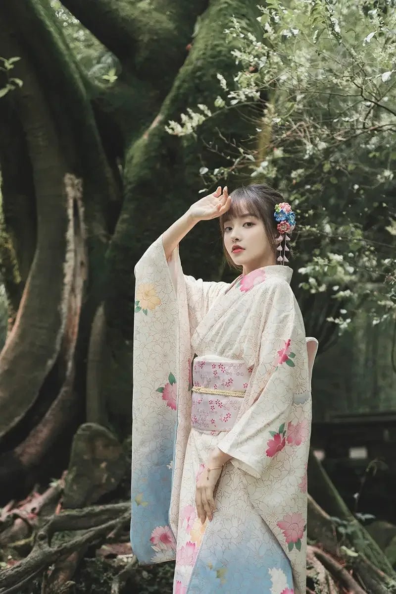 White Japanese kimono retro small sleeve modified kimono - Image 6