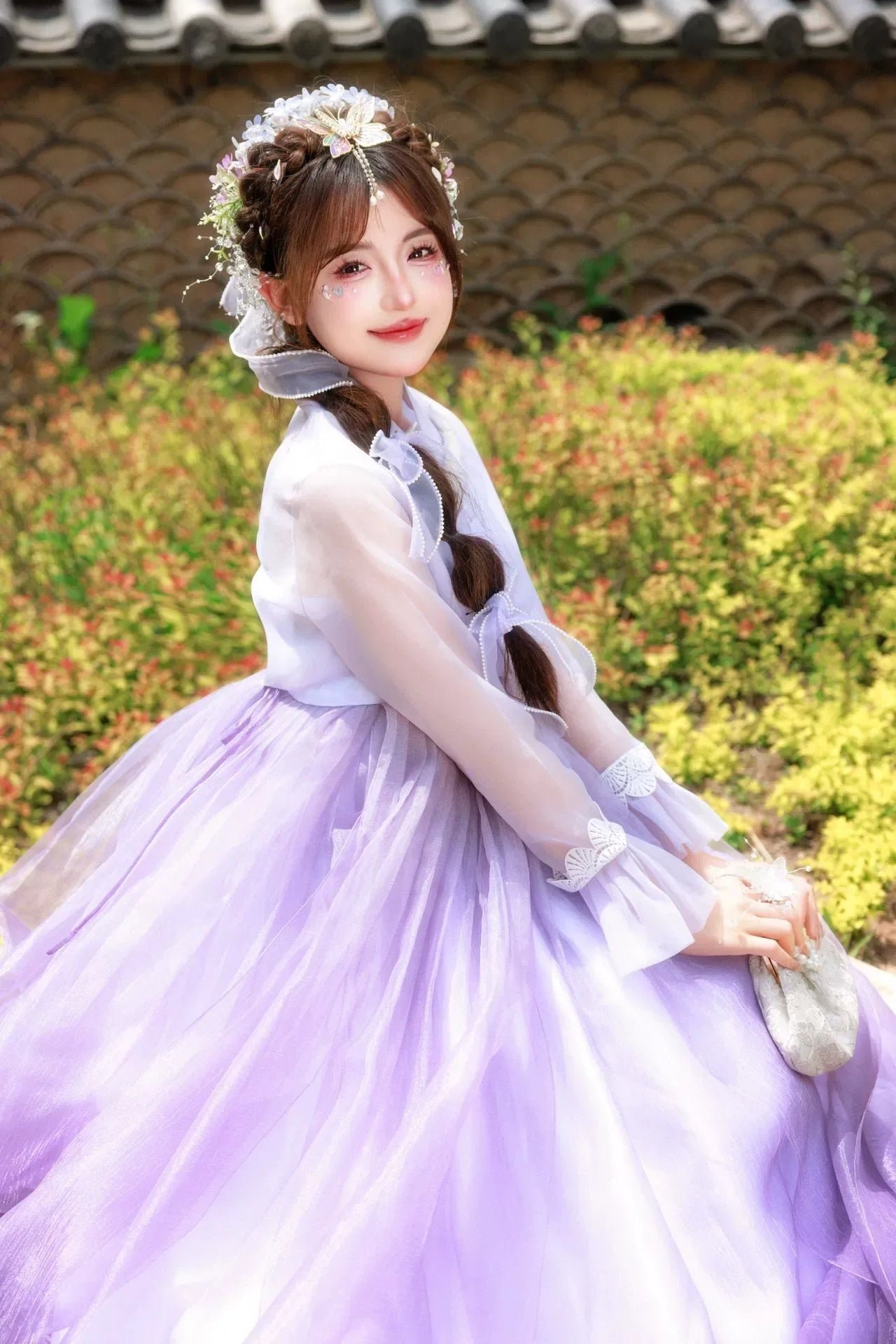 Purple Hanbok | Korean Princess Palace Dress | Traditional Gown - Image 7