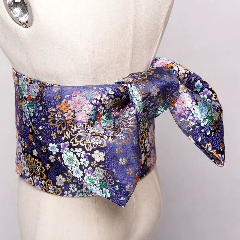Japanese kimono waist seal Yukata belt gorgeous brocade bow belt styling knot waist seal - Image 46