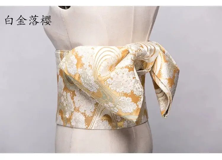 Japanese kimono waist seal Yukata belt gorgeous brocade bow belt styling knot waist seal - Image 7