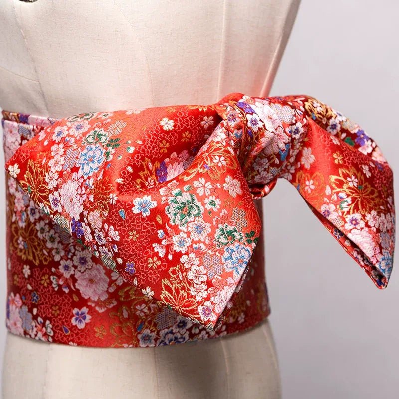 Japanese kimono waist seal Yukata belt gorgeous brocade bow belt styling knot waist seal - Image 47