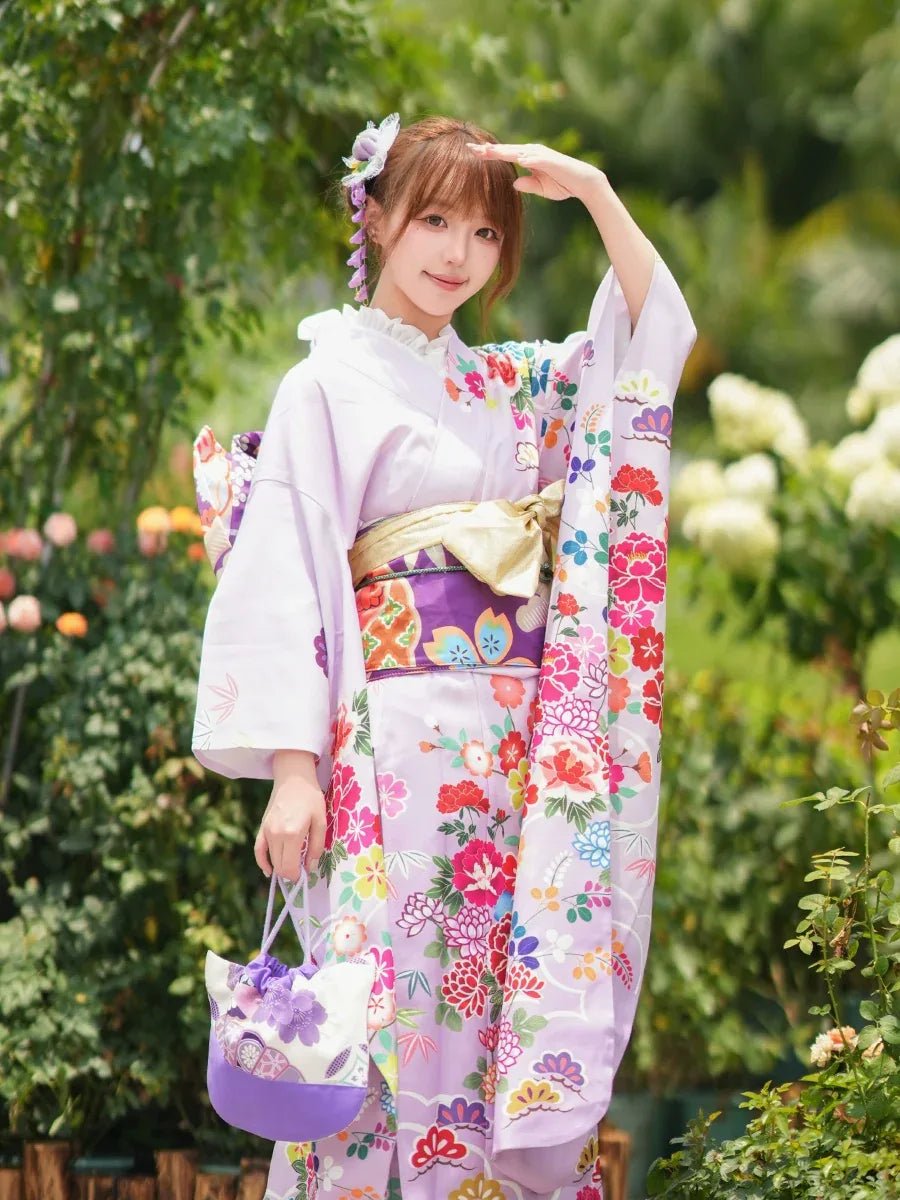 Kimono Women's Japanese Traditional Big Sleeve Improvement Dress and Dress Set Positioning Printing Bar Mitzvah Kimono - Image 8