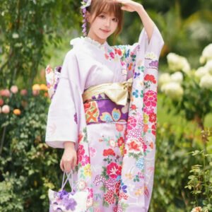 Kimono Women's Japanese Traditional Big Sleeve Improvement Dress and Dress Set Positioning Printing Bar Mitzvah Kimono