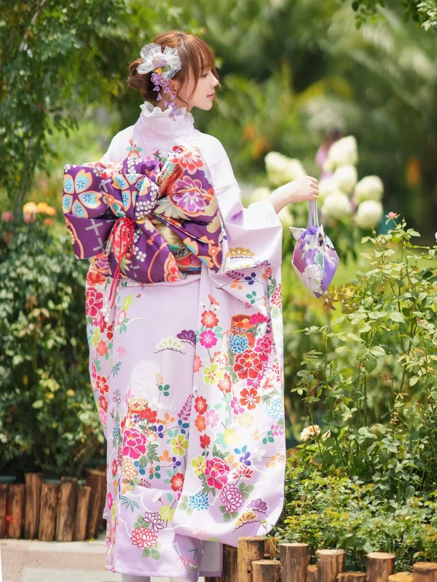 Kimono Women's Japanese Traditional Big Sleeve Improvement Dress and Dress Set Positioning Printing Bar Mitzvah Kimono - Image 3