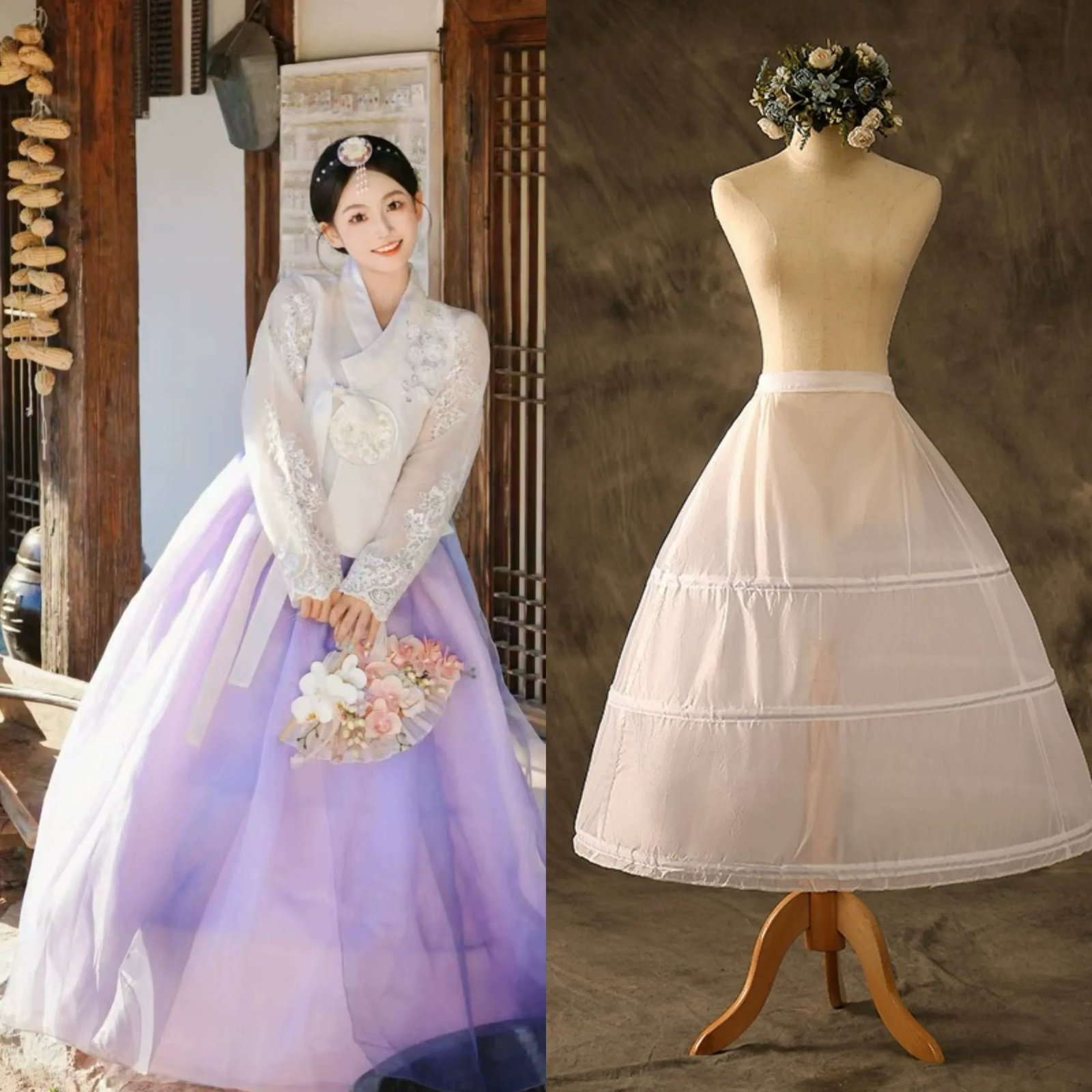 White purple Korean female high-end genuine Yanji court hanbok - Image 18