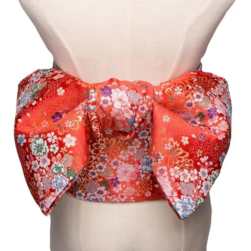 Japanese kimono waist seal Yukata belt gorgeous brocade bow belt styling knot waist seal - Image 5