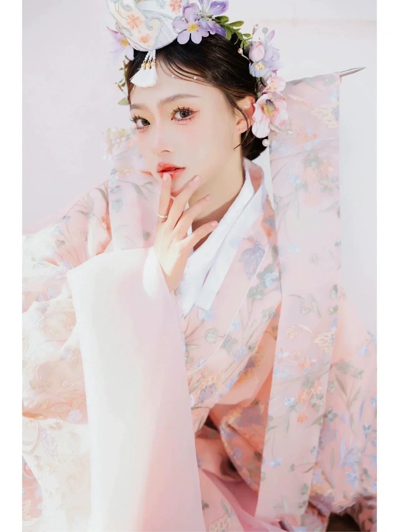 Pink Princess Hanbok Wedding Dress – Luxury Outfit for Photoshoots, Dance & Performances - Image 7