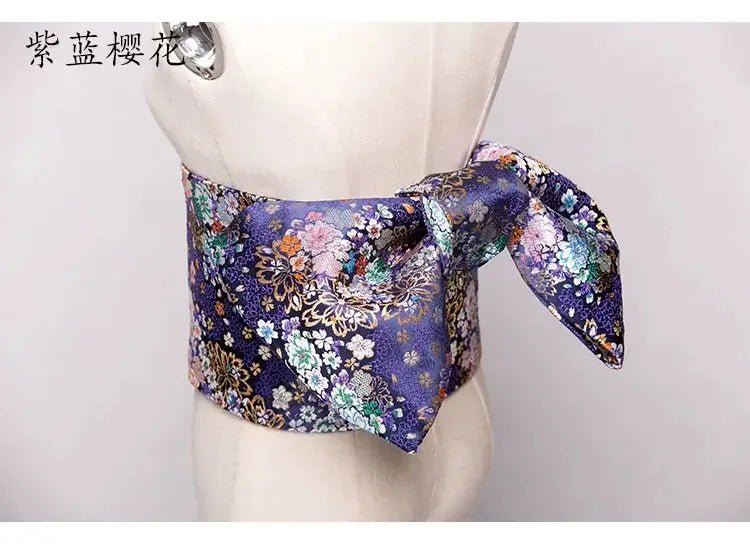 Japanese kimono waist seal Yukata belt gorgeous brocade bow belt styling knot waist seal - Image 22