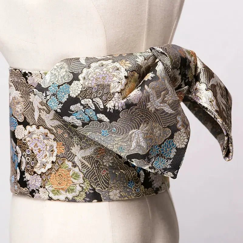 Japanese kimono waist seal Yukata belt gorgeous brocade bow belt styling knot waist seal - Image 39