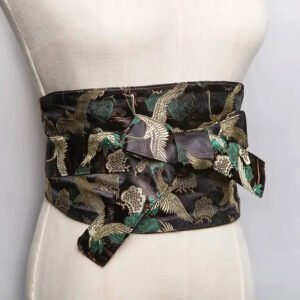 Blue Japanese Style Versatile Kimono Yukata Accessories, Gorgeous Brocade Belt Seal, Simple Kimono Belt Seal