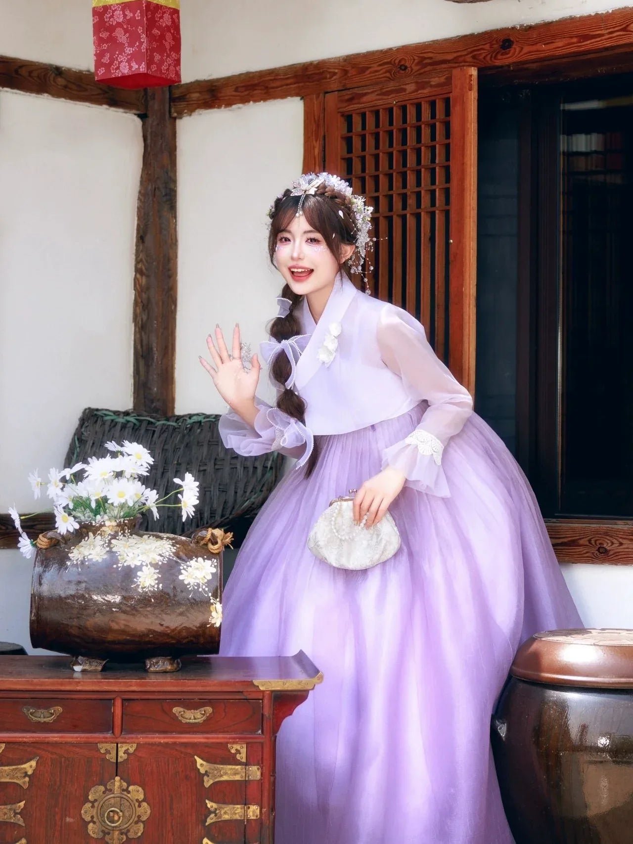 Purple Hanbok | Korean Princess Palace Dress | Traditional Gown