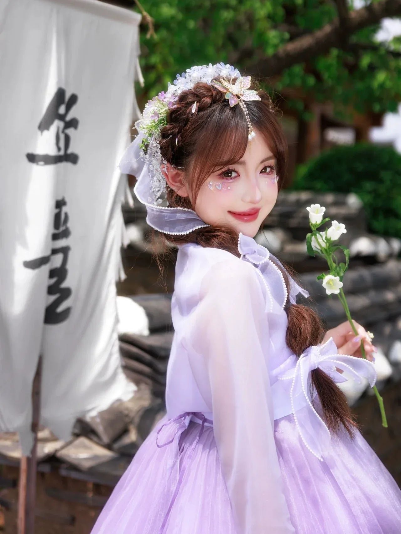 Purple Hanbok | Korean Princess Palace Dress | Traditional Gown - Image 5