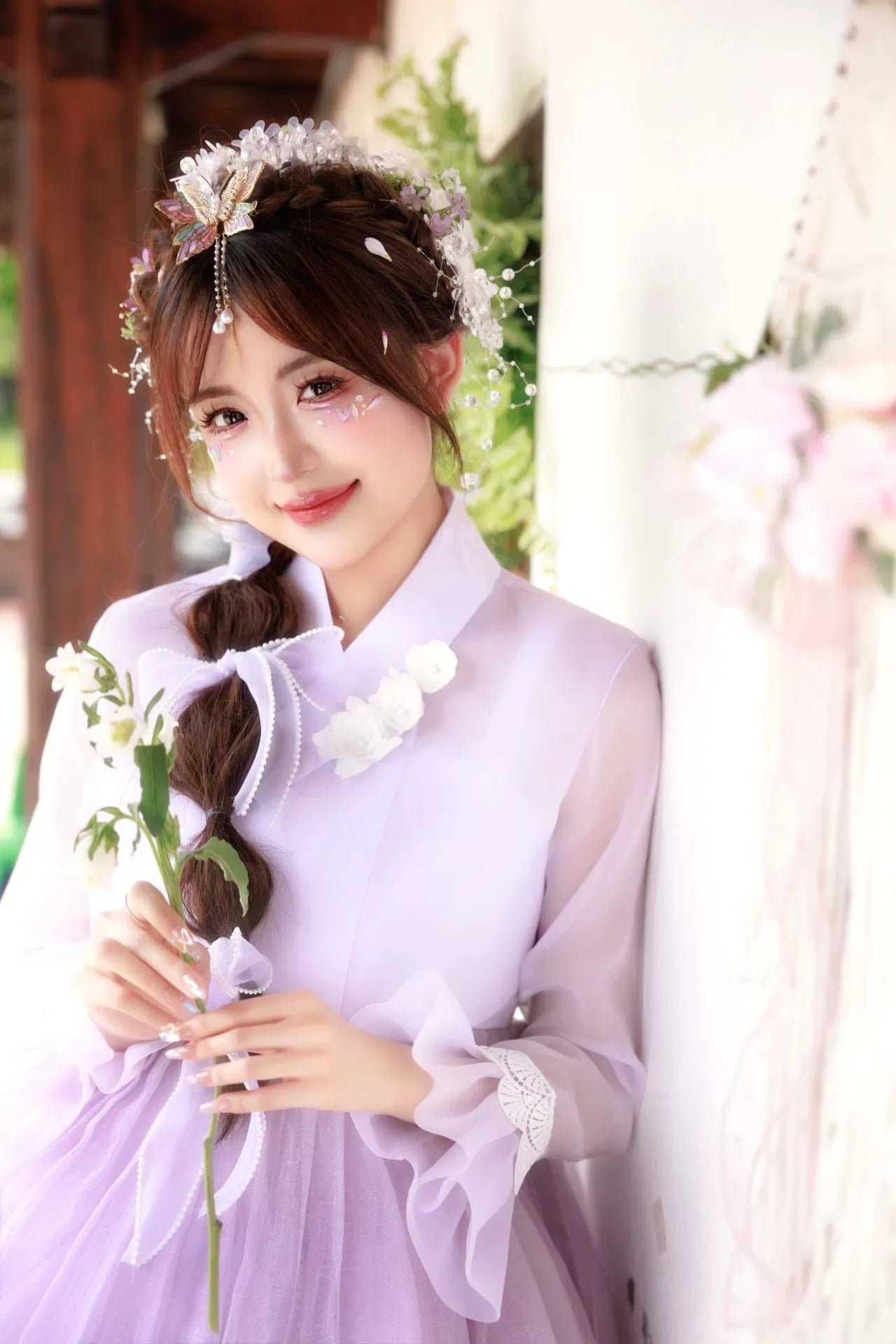 Purple Hanbok | Korean Princess Palace Dress | Traditional Gown - Image 6