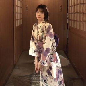 Pink Flowers Japanese Kimono Retro Gorgeous Small Sleeve Improved Kimono Black Butterfly